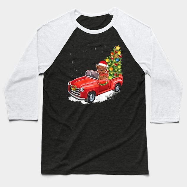 Yorkie Merry Christmas Dog Christmas Tree Cute Gift Baseball T-Shirt by Barnard